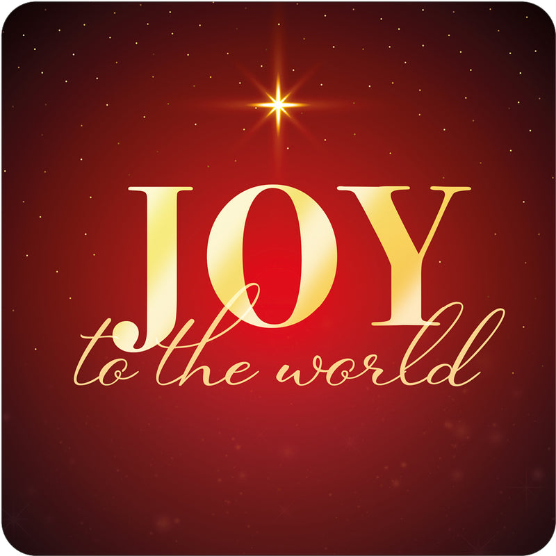 Joy to the World Cork Christmas Coaster