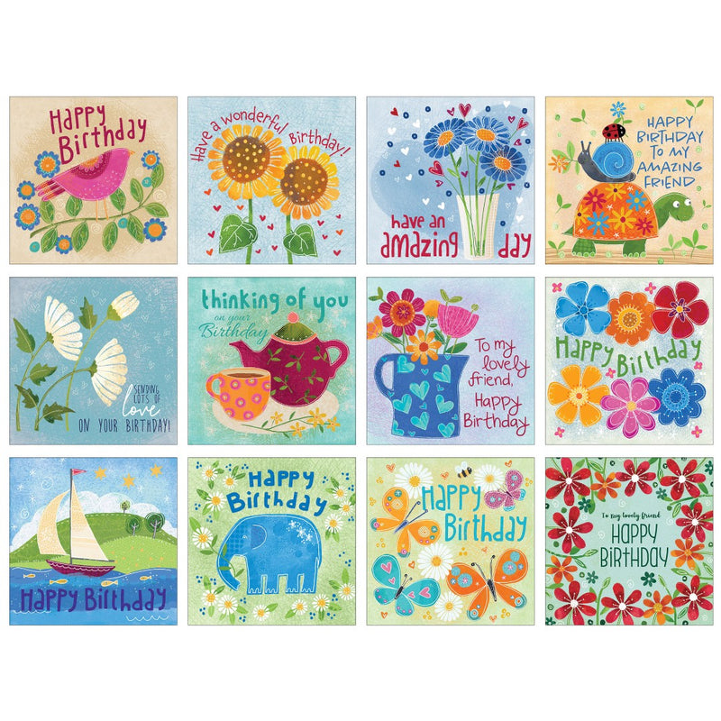 Eco-Friendly Birthday Cards (pack of 12)