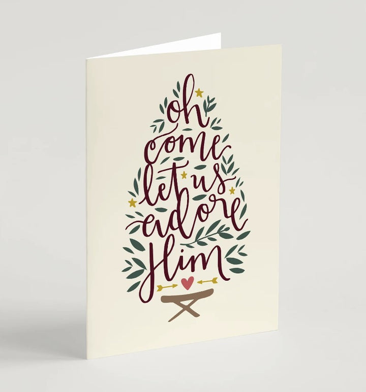 Oh Come Let Us Adore Him Christmas Cards (10 Pack) - Re-vived
