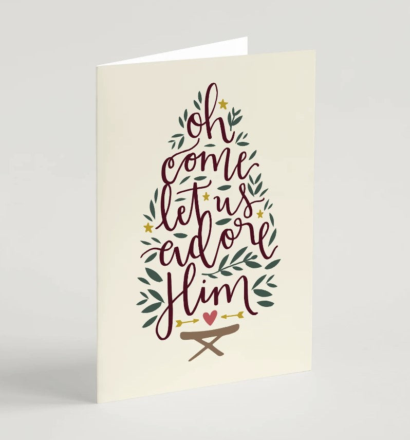 Oh Come Let Us Adore Him (2022) Christmas Cards (10 Pack)