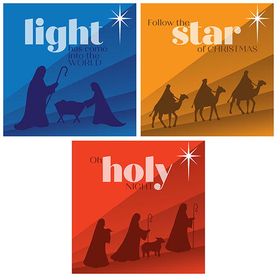Compassion Charity Christmas Mini Cards: Silhouettes (Pack of 18)