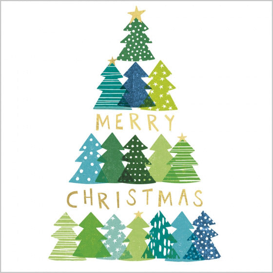 Christmas Cards: Christmas Trees (Pack of 4) - Re-vived