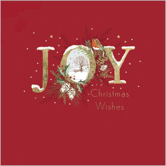 Christmas Cards: Joy Design (Pack of 4)
