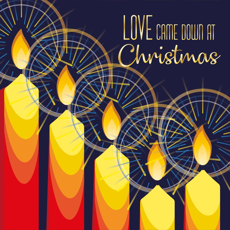 Luxury Christmas Cards: Love Came Down Candles (Pack of 10)