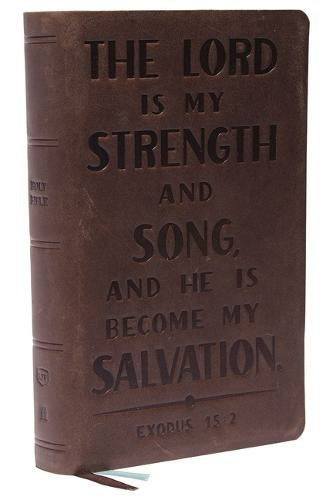 KJV, Personal Size Reference Bible Genuine Leather, Brown