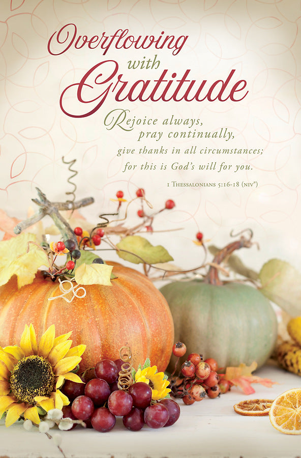 Overflowing with Gratitude Bulletin (pack of 100) - Re-vived
