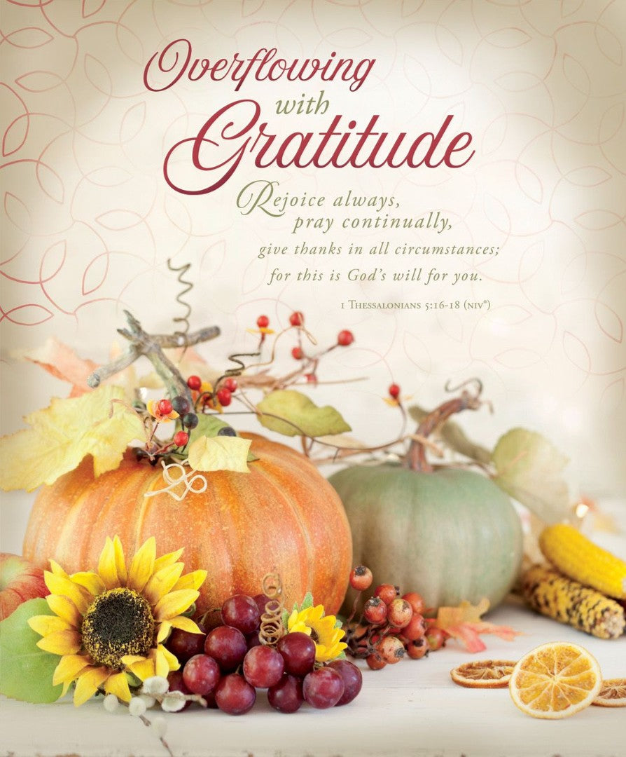 Overflowing with Gratitude Large Bulletin (pack of 100) - Re-vived