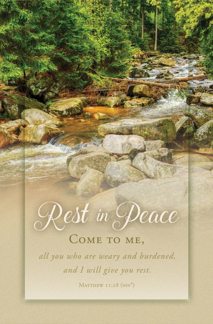 Rest in Peace Funeral Bulletin (pack of 100)