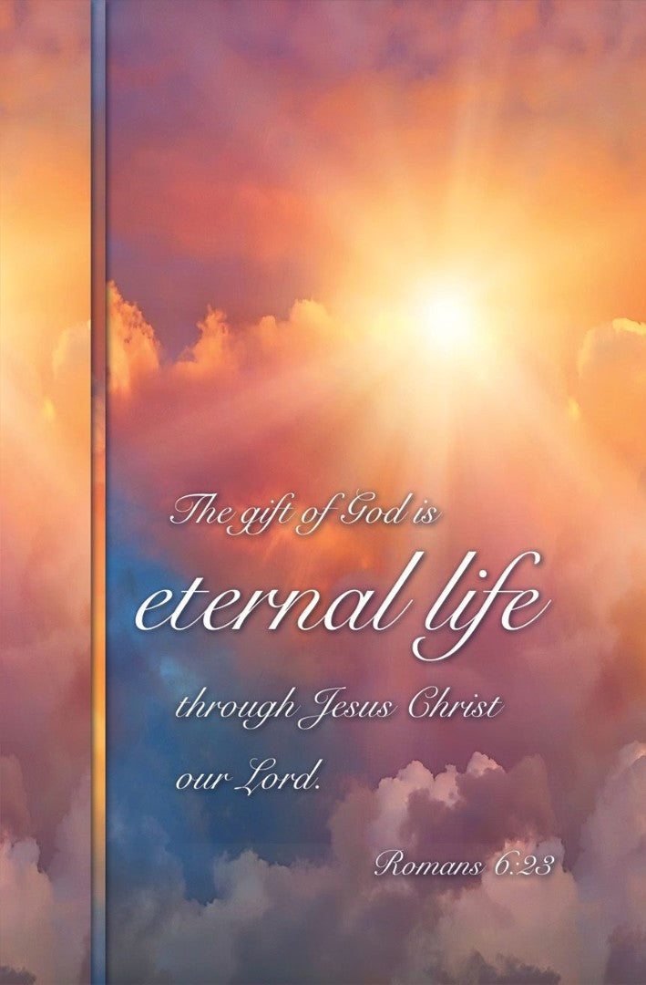 Gift of God is Eternal Life Funeral Bulletin (pack of 100) - Re-vived