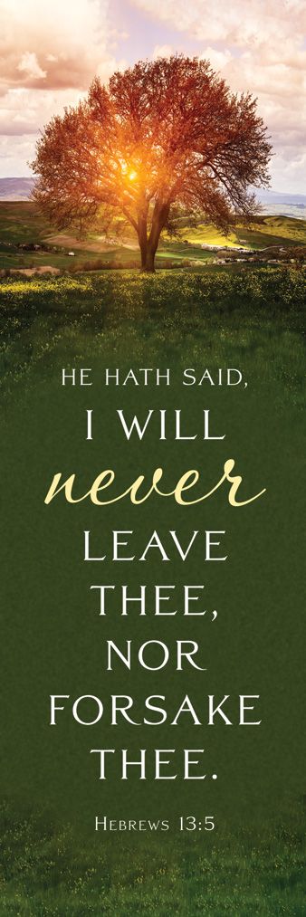 I Will Never Leave Thee Bookmark (pack of 25) - Re-vived