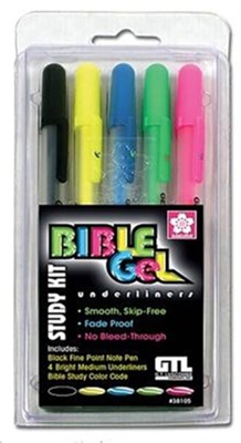 Bible Gel Underliners Study Kit (5 piece) - Sakura - Re-vived