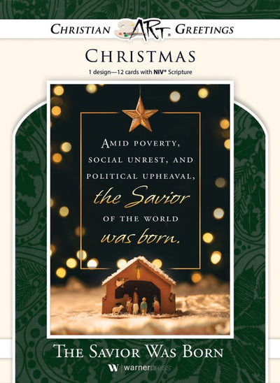 Savior Was Born Boxed Christmas Cards (Box of 12)