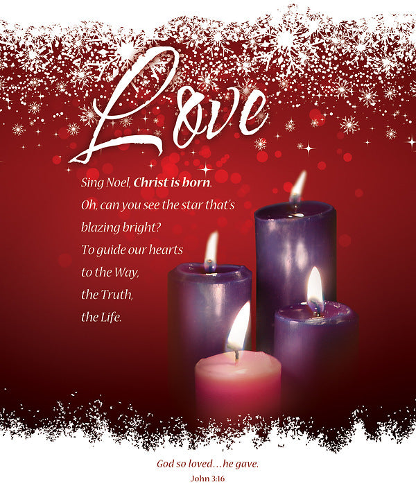 Love Advent Week 4 Large Bulletin (pack of 100) - Re-vived