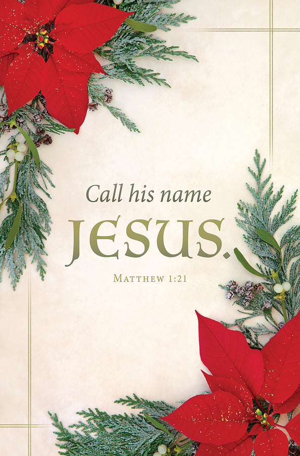 Call His Name Jesus Christmas Bulletin (pack of 100) - Re-vived