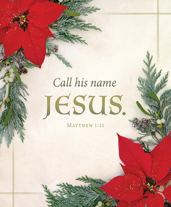 Call His Name Jesus Christmas Large Bulletin (pack of 100)