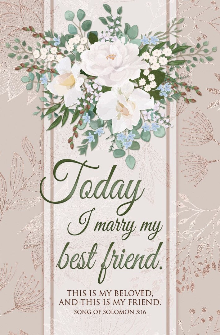 Today I Marry My Best Friend Wedding Bulletin (pack of 100) - Re-vived