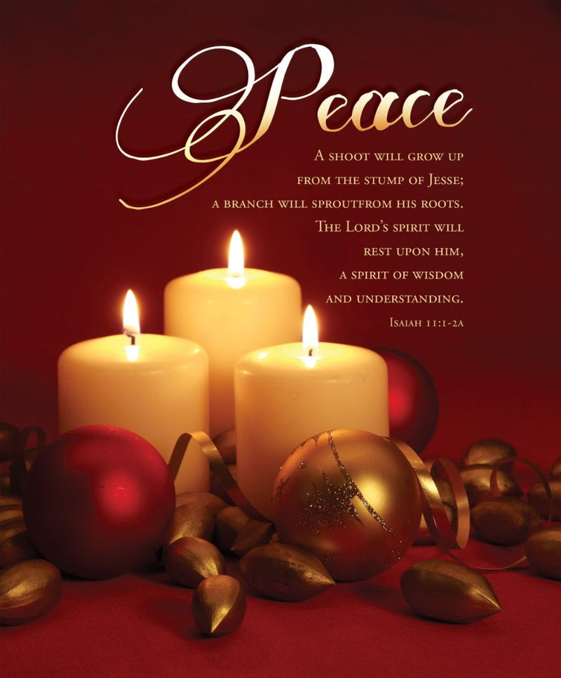 Peace Isaiah 11:1 Advent Week 2 Large Bulletin (pack of 100)