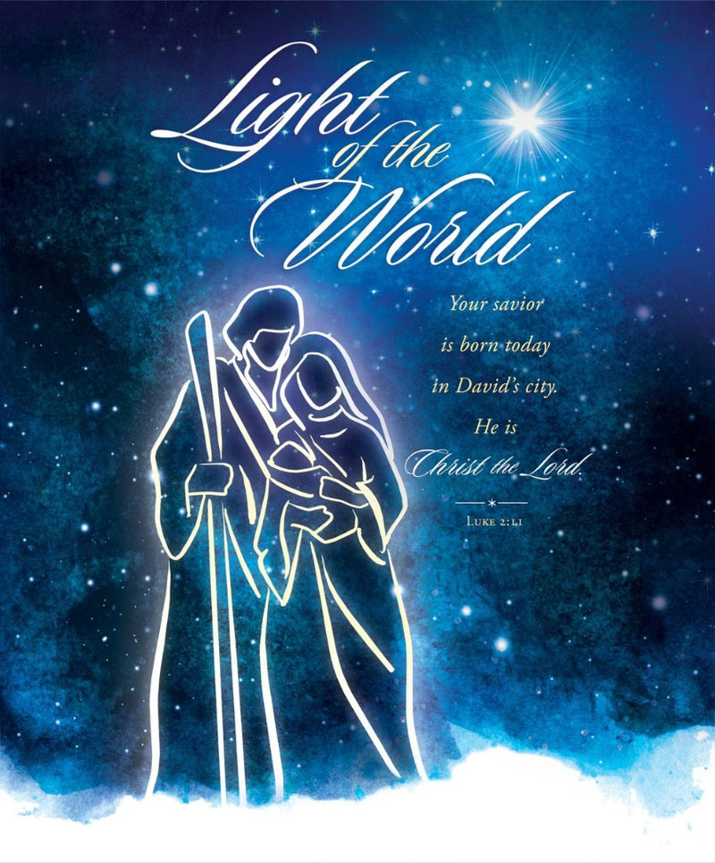 Light of the World Christmas Large Bulletin (pack of 100)