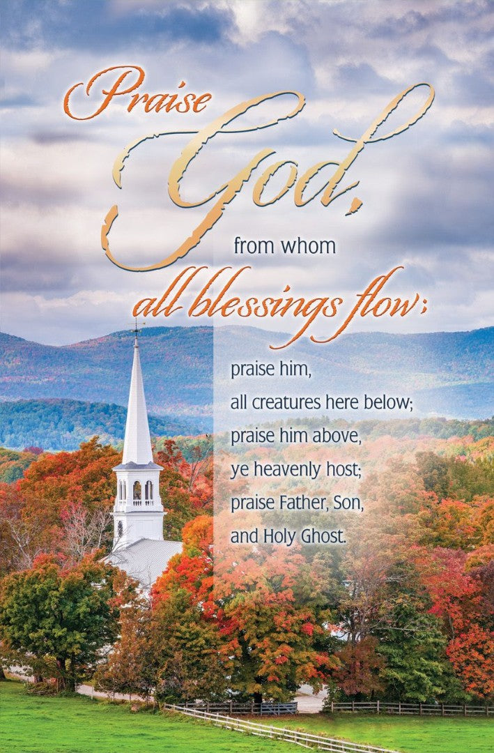 Praise God Fall Bulletin (pack of 100) - Re-vived