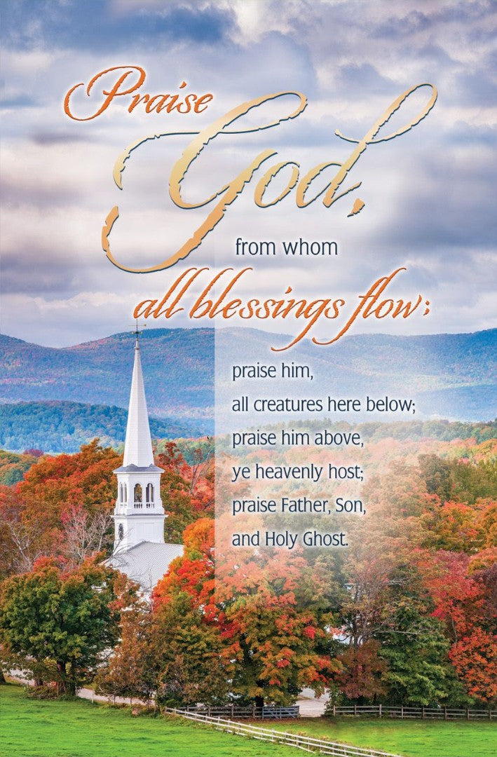 Praise God Fall Bulletin (pack of 100)