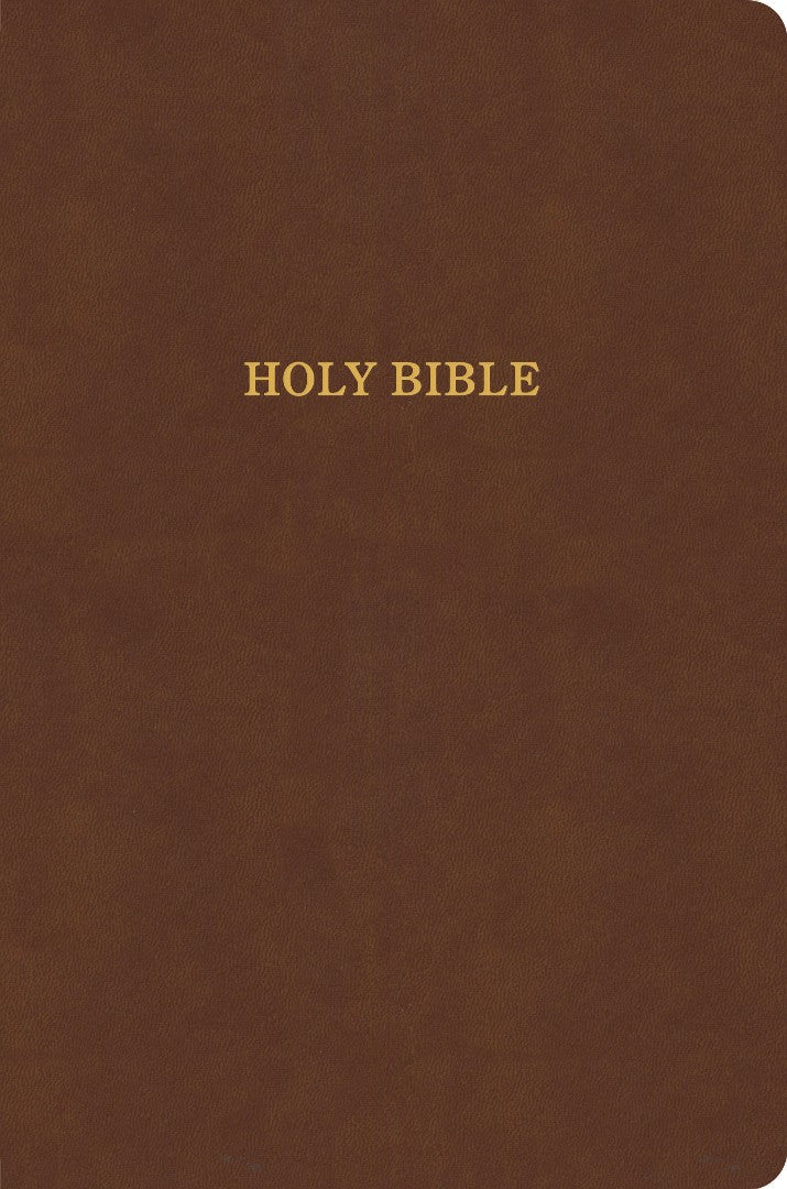 KJV Large Print Thinline Bible, Value Edition, Brown Leather - Re-vived