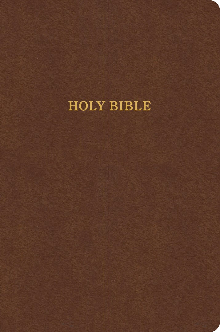 KJV Large Print Thinline Bible, Value Edition, Brown Leather