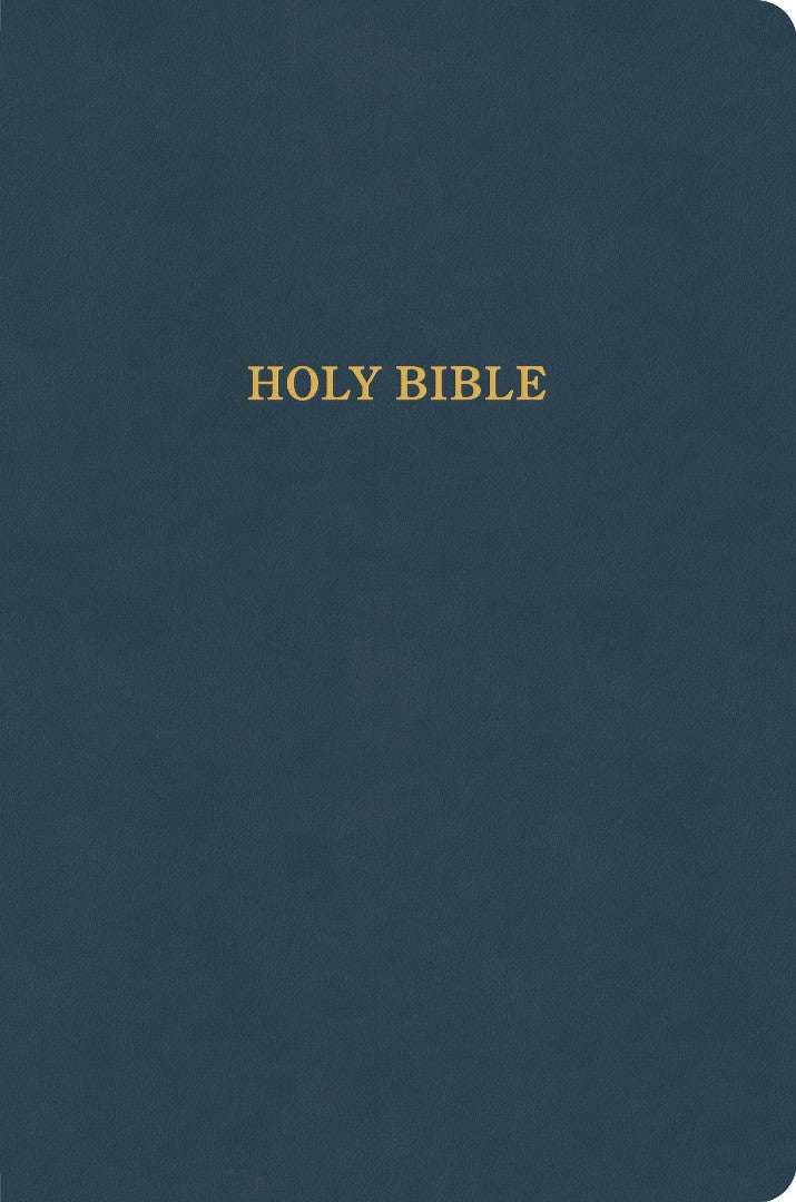 KJV Large Print Thinline Bible, Value Edition, Slate Leather - Re-vived