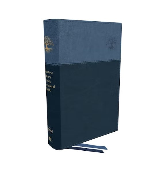 NKJV Matthew Henry Daily Devotional Bible, Blue - Re-vived