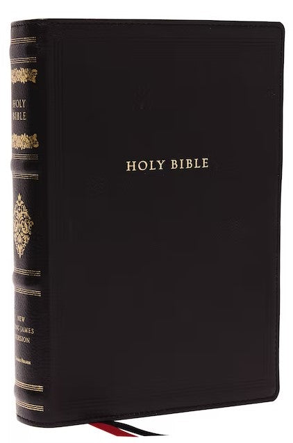 NKJV Wide-Margin Reference Bible, Black Genuine Leather