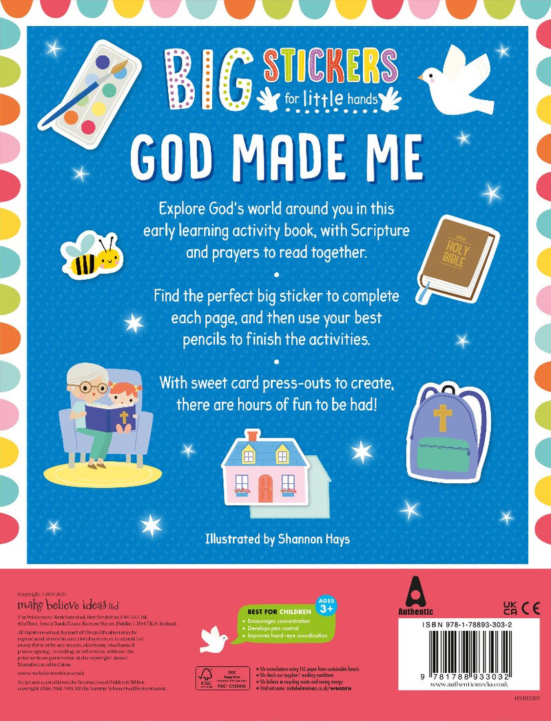 Big Stickers for Little Hands: God Made Me