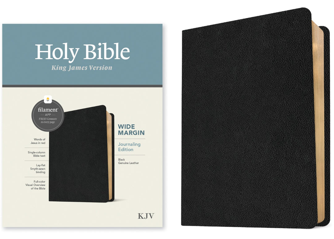 KJV Wide Margin Bible, Filament Enabled Edition, Black - Re-vived