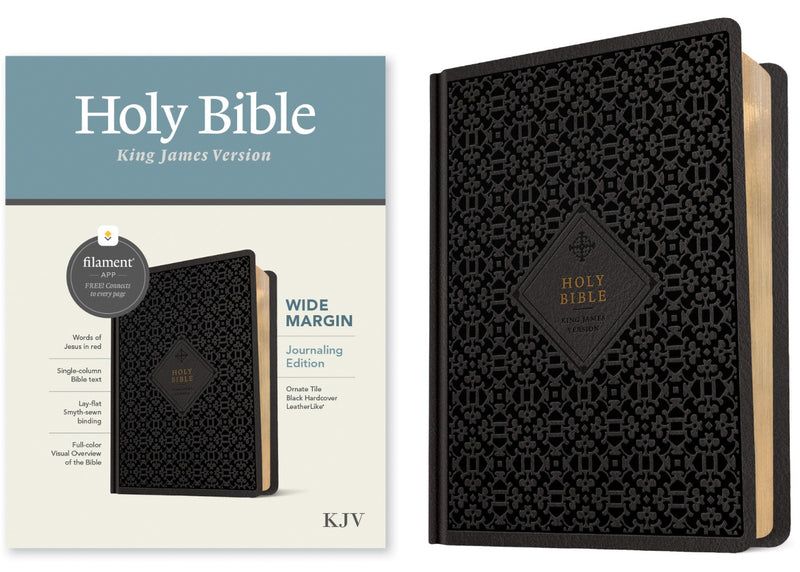 KJV Wide Margin Bible, Filament Enabled Edition, Black Tile