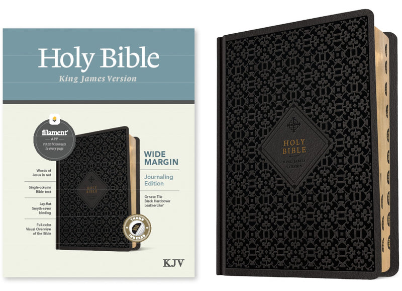 KJV Wide Margin Bible, Filament Enabled Edition, Black Tile