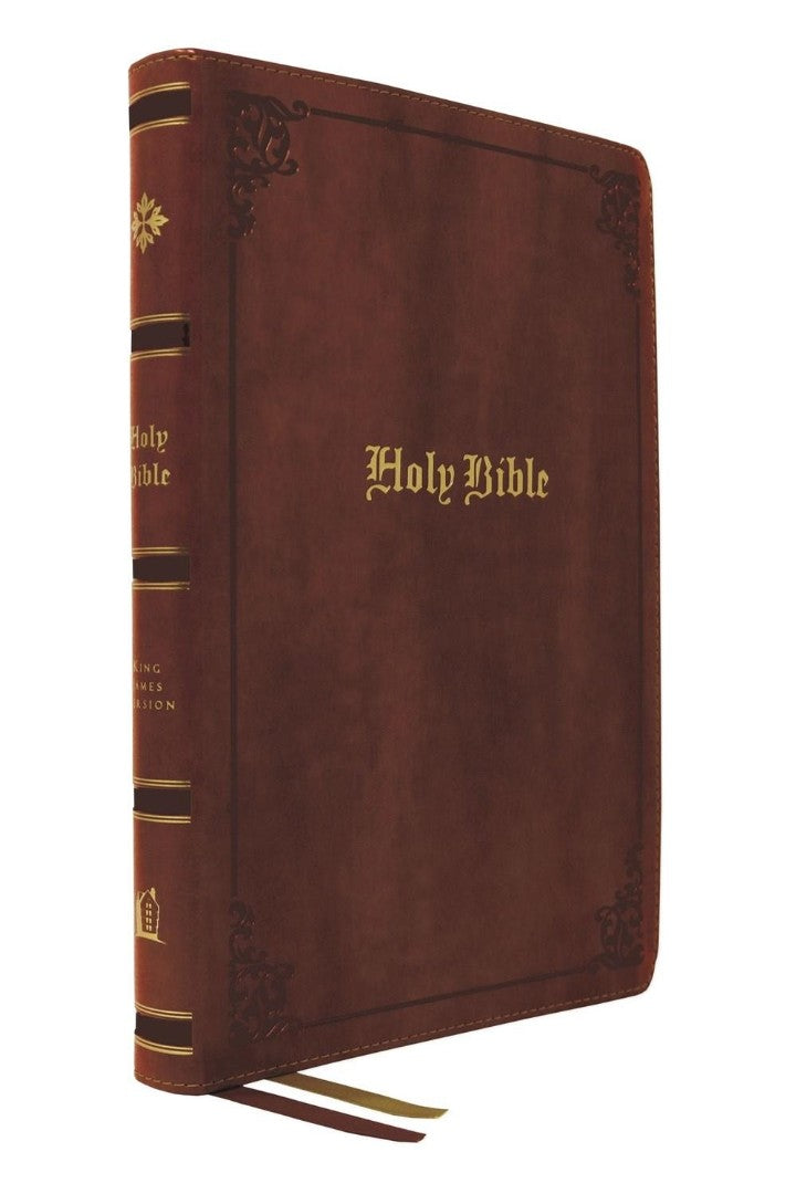 KJV Large Print Center-Column Reference Bible, Brown - Re-vived