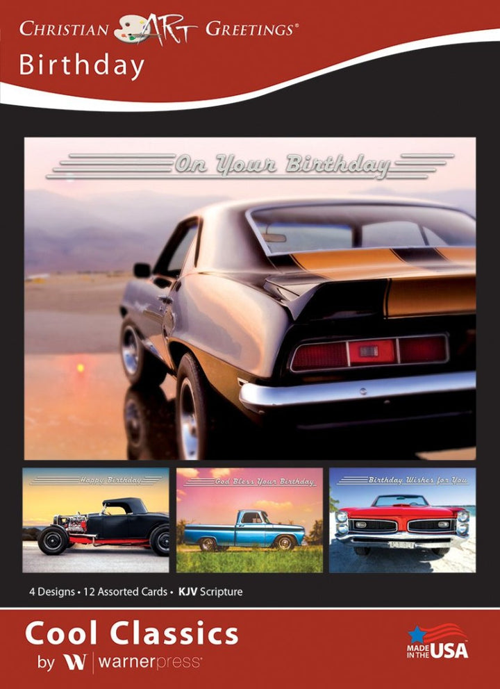 Cool Classics Birthday Boxed Cards (box of 12) - Re-vived