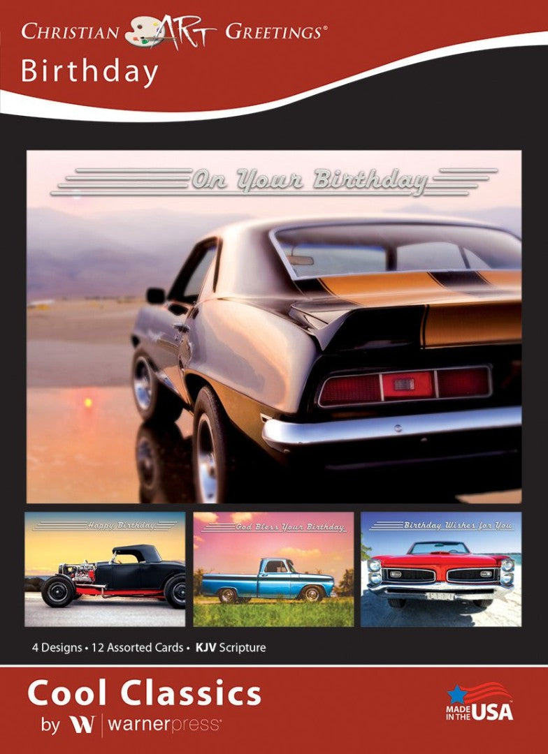 Cool Classics Birthday Boxed Cards (box of 12) - Re-vived
