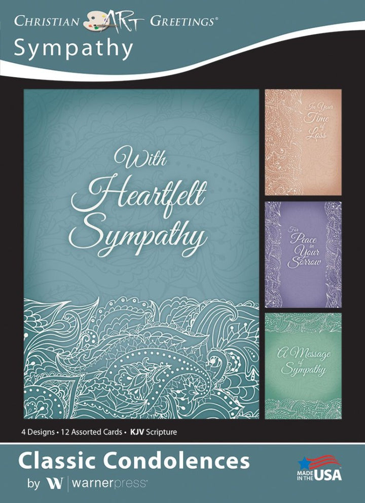 Classic Condolences Sympathy Boxed Cards (box of 12) - Re-vived