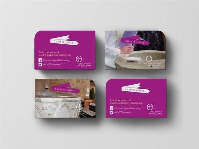 Christening Website Business Card (pack of 100) - Re-vived