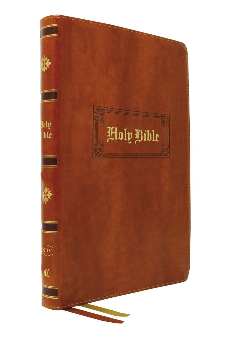 KJV Giant Print Thinline Bible, Tan, Indexed - Re-vived