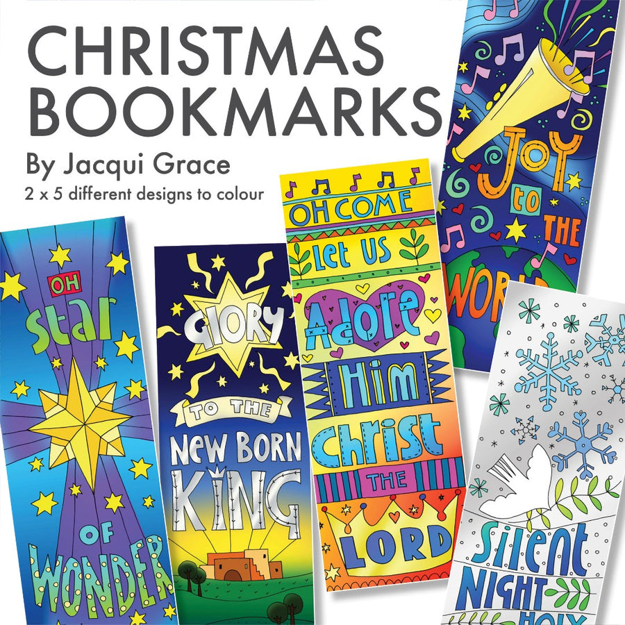 Christmas Colouring Bookmarks (pack of 10) - Re-vived