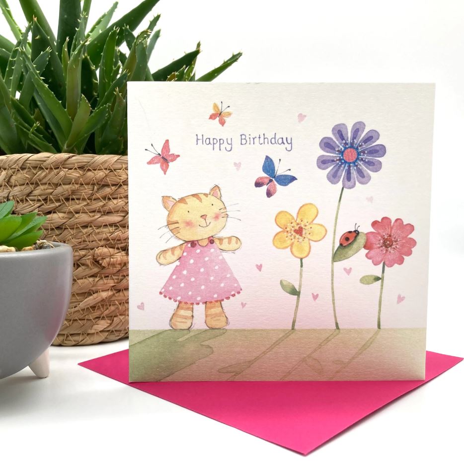 Cat Birthday Card - Re-vived