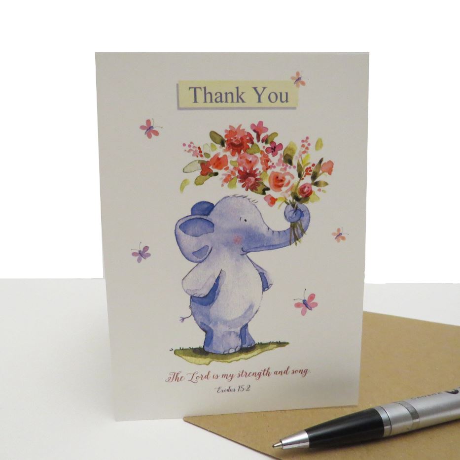Thank You Elephant Card - Re-vived