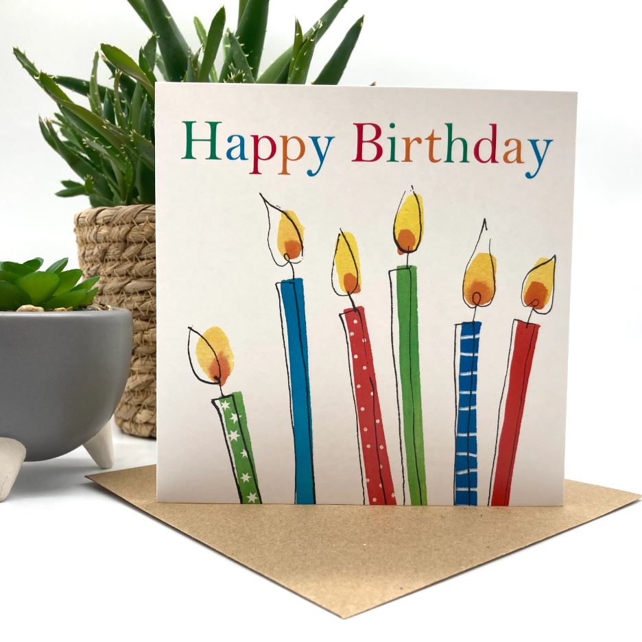 Candles Birthday Card - Re-vived