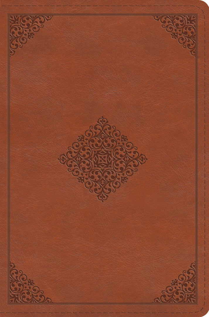 ESV Compact Bible, Trutone, English Saddle, Ornament Design - Re-vived