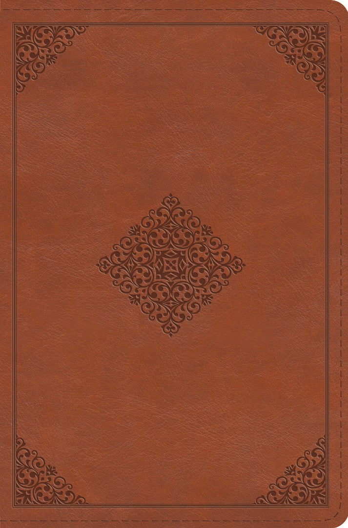 ESV Compact Bible, Trutone, English Saddle, Ornament Design