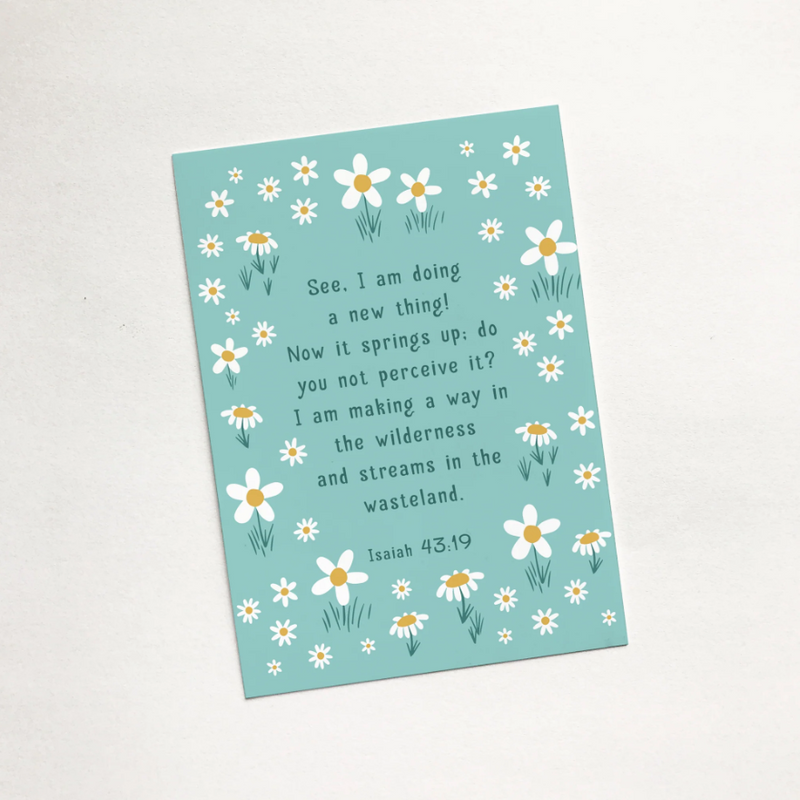 See I Am Doing A New Thing (Daisy) - Christian Mini Card
