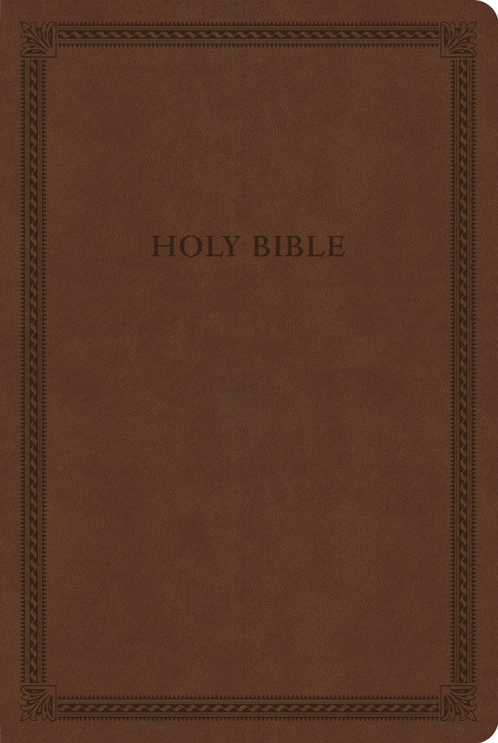 CSB Large Print Thinline Bible, Brown Leathertouch, Value Ed