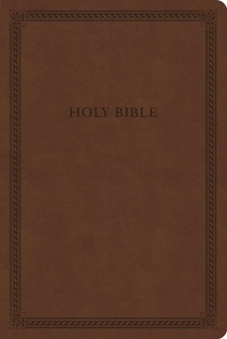 CSB Large Print Thinline Bible, Brown Leathertouch, Value Ed