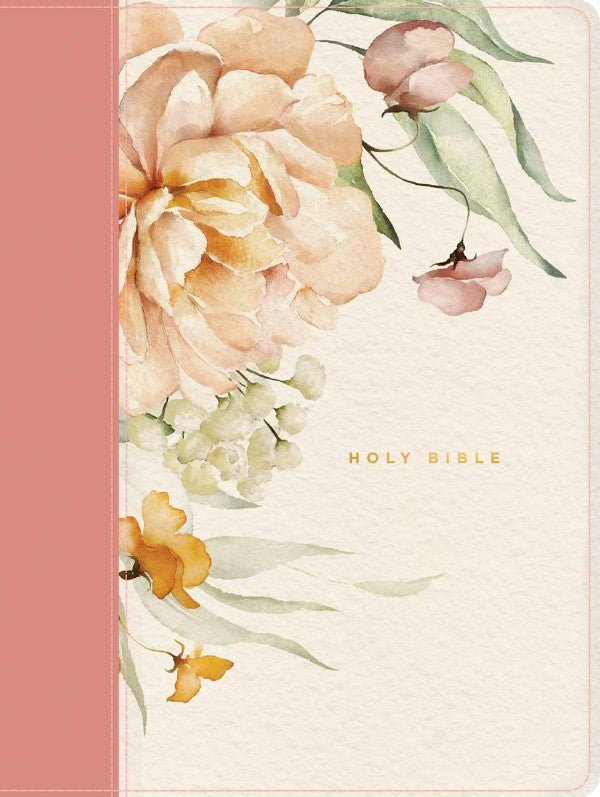 NLT Wide Margin Bible, Filament Edition, Dusty Pink, Indexed - Re-vived