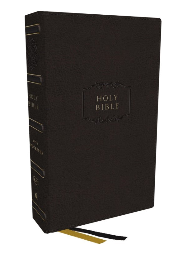 KJV Center-Column Reference Bible with Apocrypha, Black - Re-vived